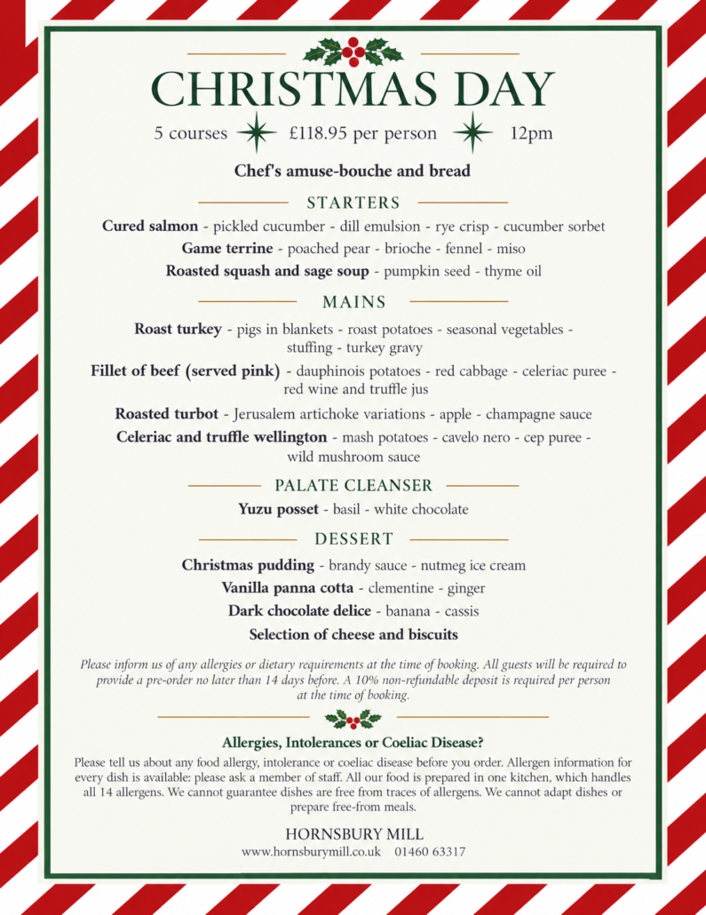 Christmas Day Menu